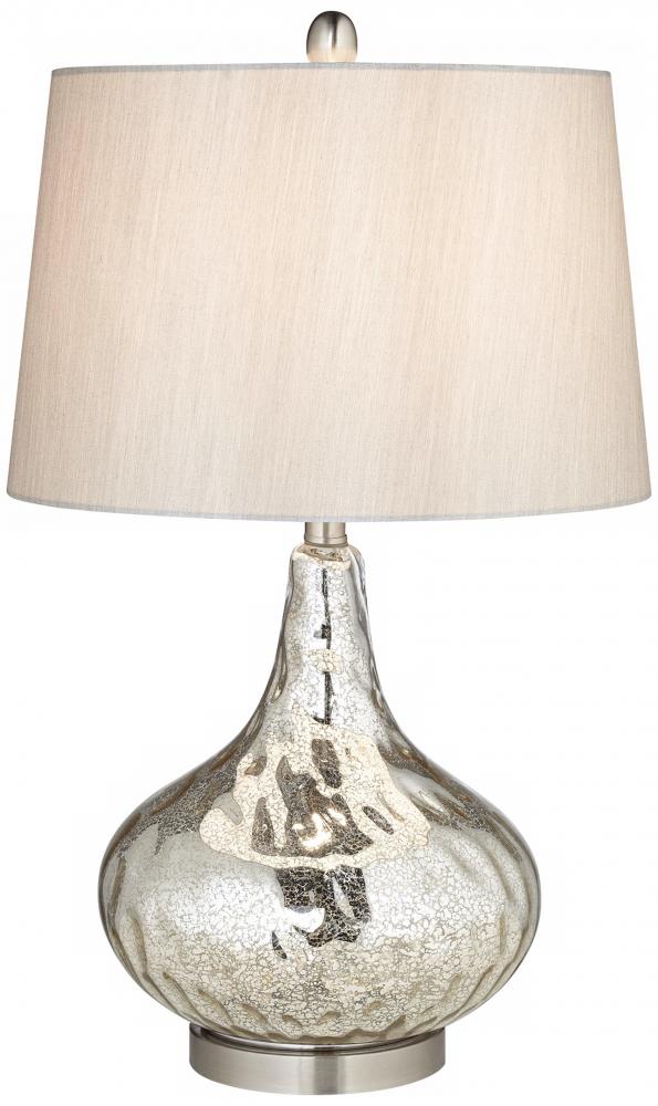 silver mercury glass table lamp