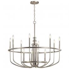 Kichler 52305NI - Capitol Hill 30.75" 12 Light Chandelier in Brushed Nickel
