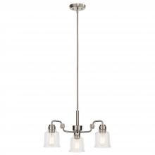 Kichler 52397NI - Aivian™ 23" 3 Light Chandelier with Clear Glass Black