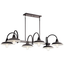 Kichler 52408WZC - Marrus™ 6 Light Linear Chandelier Weathered Zinc and Anvil Iron