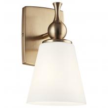 Kichler 55090CPZ - Cosabella™ 6" 1 Light Wall Sconce with Etched White Glass Champagne Bronze