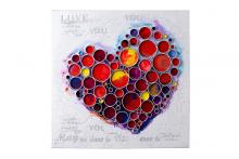 Varaluz 4DWA0113 - Work Of Heart Red Mixed-Media Wall Art