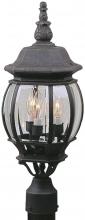 Craftmade Z335-TB - French Style 3 Light Outdoor Post Mount in Textured Black