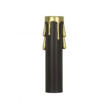 Satco Products Inc. 90/366 - 3" BLCK/GOLD DRIP CAND. CANDLE