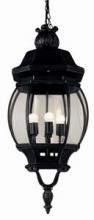 Trans Globe 4067 BK - Parsons 4-Light Traditional French-inspired Outdoor Hanging Lantern Pendant with Chain