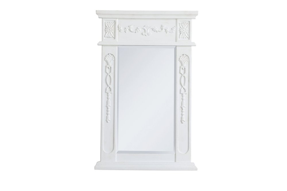 Wood frame mirror 18 inch x 28 inch in Antique White