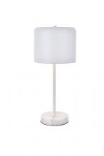 Elegant LD4075T10WH - Exemplar 1 Light White Table Lamp