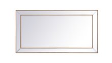 Elegant MR33260G - Iris beaded mirror 60 x 32 inch in antique gold