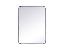 Elegant MR802230S - Soft corner metal rectangular mirror 22x30 inch in Silver