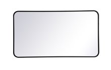 Elegant MR802240BK - Soft corner metal rectangular mirror 22x40 inch in Black