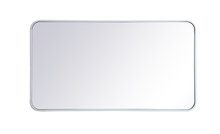 Elegant MR802240WH - Soft corner metal rectangular mirror 22x40 inch in White