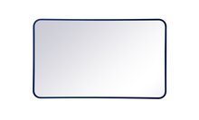 Elegant MR802440BL - Soft corner metal rectangular mirror 24x40 inch in Blue