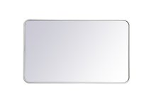 Elegant MR802440WH - Soft corner metal rectangular mirror 24x40 inch in White