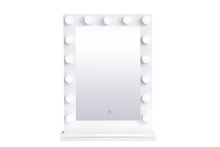 Elegant MRE32432WH - Brenda 24 inch by 32 inch plug in LED 5000K mirror in white