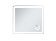 Elegant MRE53640 - Lux 36in x 40in Hardwired LED mirror with magnifier and color changing temperature 30