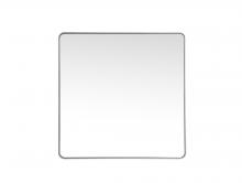 Elegant MR804848S - Soft Corner Metal Square Mirror 48x48 Inch In Silver
