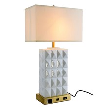 Elegant TL3001 - Brio Collection 1-Light Brushed Brass and frosted white Finish Table Lamp