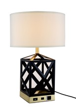 Elegant TL3009 - Brio Collection 1-Light Black Finish Table Lamp