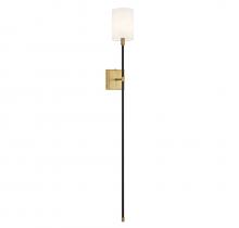 Savoy House Meridian M90069BNB - 1-Light Wall Sconce in Black with Natural Brass Accents