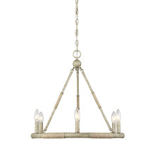 Savoy House Meridian M10047NWR - 6-Light Chandelier in Natural Wood with Rope