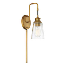 Savoy House Meridian M90053NB - 1-Light Adjustable Wall Sconce in Natural Brass