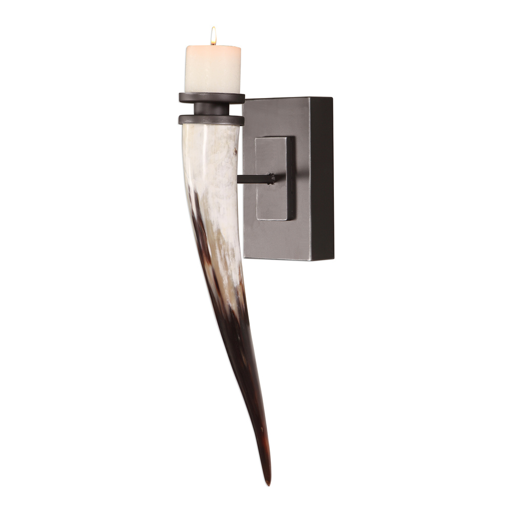 Uttermost Romany Horn Candle Sconce
