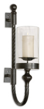 Uttermost 19476 - Uttermost Garvin Twist Metal Sconce With Candle